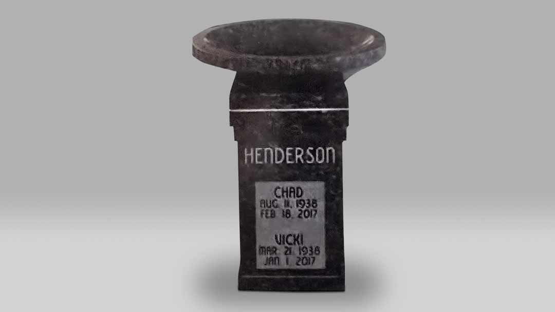 Cremation Bird Bath - Tan Brown (With Engraving)