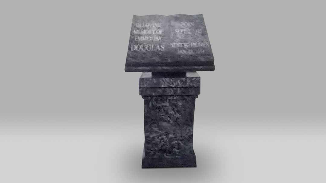 Cremation Pedestal - Bahama Blue (With Engraving)